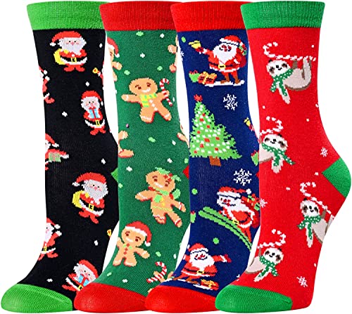 Stocking Stuffers, Holiday Socks for Boys Girls, Christmas Presents, Santa Socks, Funny Children Christmas Socks, Best Secret Santa Gifts, Novelty Christmas Gifts for Kids, Xmas Gifts