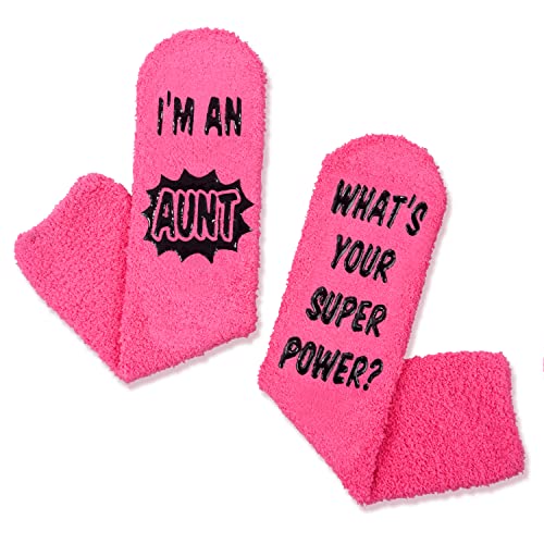 Mothers Day Gifts for Aunt, Cool Auntie Gifts, Unique Aunt Birthday Gifts, Funny Socks for Her, Christmas Gifts, Best Aunt Gifts from Niece Nephew