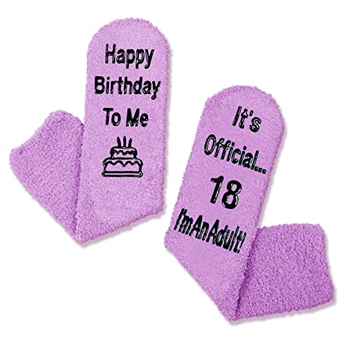 Birthday Gift for Her, Unique 18th Birthday Gifts for 18 Year Old Girl, Crazy Silly 18th Birthday Socks, Funny Gift Idea for Sisters and Friends