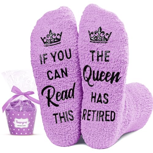 Funny Fuzzy Retirement Socks, Retirement Gifts for Women, Perfect Retirement Gift for Her, Gifts for Retirees, Ideal for Retirement Party