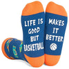 Funny Basketball Gifts for Basketball Lovers, Women Men Basketball Socks, Cute Ball Sports Socks for Sports Lovers, Unisex Basketball Socks for Men Women Basketball Gifts