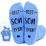 Crazy Novelty Socks Gifts for Son, Christmas Gifts to My Son Gifts, Best Son Gifts from Mom Dad, Father Mother to Son Gifts, Best Son Ever