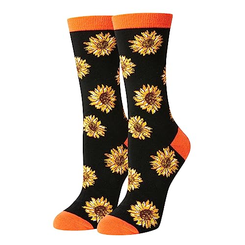 Sunflower Socks Crazy Plant Lover Gifts, Gifts for Nature Lovers, Funny Sunshine Gifts for Women, Plant Socks