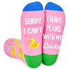 Novelty Duck Unisex Pink Crew Socks