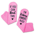 Breast Cancer Socks For Women, Chemo Gift, Cancer Gifts, Fuck Cancer, Socks for Chemo, Cancer Patient Inspirational Gifts