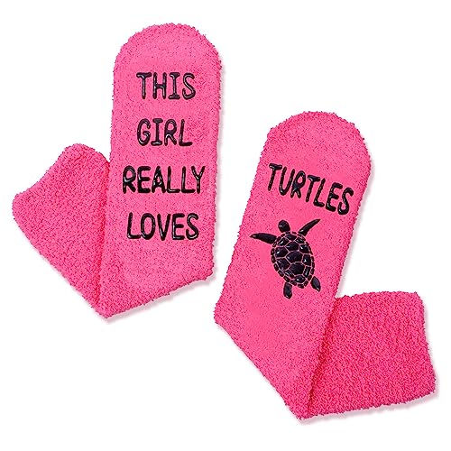 Turtle Gifts For Women Lovely Fuzzy Fluffy Animals Socks Gift For Turtle Lover Valentine's Birthdays Gift For Her
