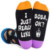 Funny Crazy Socks for Women Men, Boba Bubble Milk Tea Gifts for Teen Girls Boba Socks, Gifts for Drinkers