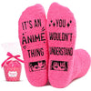 Novelty Anime Lover Gift, Fun Anime Socks for Anime Lovers, Women's Funny Anime Socks, Funny Anime Gifts for Women