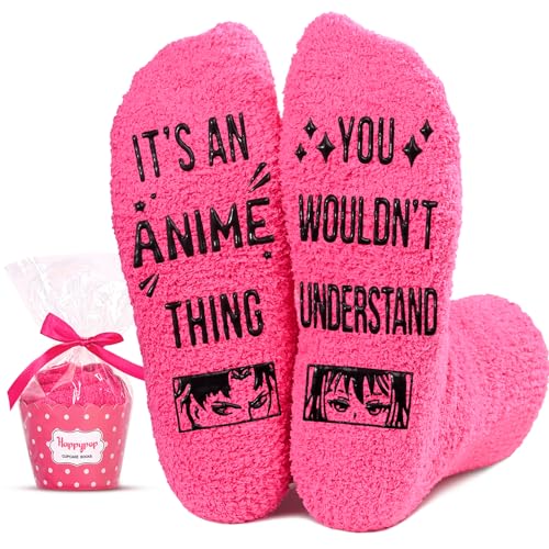 Novelty Anime Lover Gift, Fun Anime Socks for Anime Lovers, Women's Funny Anime Socks, Funny Anime Gifts for Women