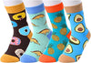 Funny Boys Socks 7-10 Years Boy Food Socks Gifts for Food Lovers, Best Gifts for Your Brother, Son, Grandson On Birthdays, Holidays, Children's Day, Christmas Gifts