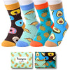 Funny Boys Socks 7-10 Years Boy Food Socks Gifts for Food Lovers, Best Gifts for Your Brother, Son, Grandson On Birthdays, Holidays, Children's Day, Christmas Gifts