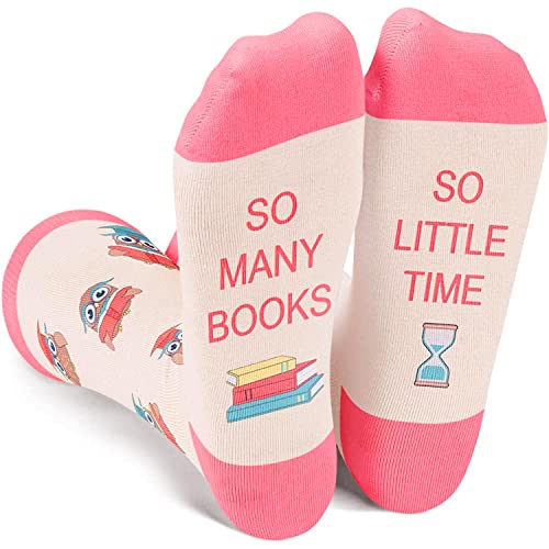 Reading Gifts, Funny Socks for Women, Cool Book Socks, Silly Socks, Thank You Gift Ideas for Her, Book Lovers Gifts, Reading Socks