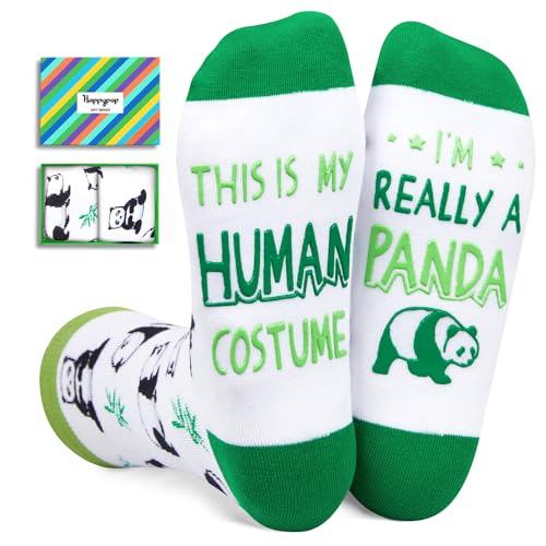 Panda Gifts,Funny Panda Gifts for Women Men, Novelty Panda Socks Fun Crazy Silly Socks