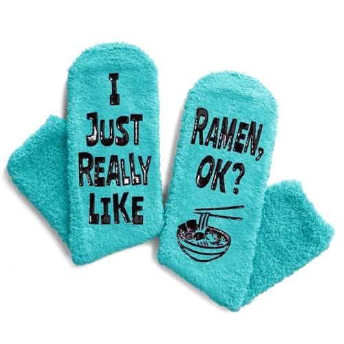 Ramen Gifts For Women, Noodle Gifts Ramen Socks Noodle Socks, Fuzzy Soft Cozy Socks For Women