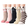 Fuzzy Socks for Women Girls Colorful Indoors Animal Slipper Socks, Functional Slipper Socks, Cozy Gifts for Women