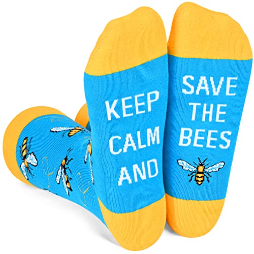 Novelty Bee Blue Socks