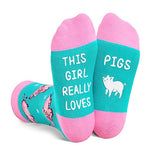 Novelty Pig Socks for Girls Piggy Socks, Funny Pig Gifts for Pig Lovers Pig Gifts For Teen Girls 7-10 Years