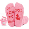 Unique Duck Gifts for 7-10 years old Girls Who Love Duck, Cute Duck Gifts for Kids, Crazy Fuzzy Duck Socks for 7-10 years old, Unique Duck Gifts for Duck Lovers