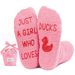 Unique Duck Gifts for 7-10 years old Girls Who Love Duck, Cute Duck Gifts for Kids, Crazy Fuzzy Duck Socks for 7-10 years old, Unique Duck Gifts for Duck Lovers
