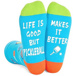 Funny Pickleball Unisex Adult's Light Blue Crew Socks