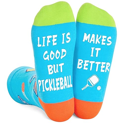 Unisex Pickleball Socks for Women and Men Who Love to Play Pickleball, Funny Pickleball Gifts for Pickleball Lovers, Cute Ball Sports Socks, Perfect Gifts for Women and Men