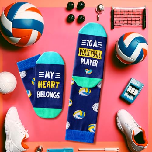 Crazy Volleyball Socks, Volleyball Gifts for Men Women, Unisex Funny Novelty Socks