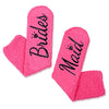 Lovely Bridesmaid Women's Dark Pink Crew Socks