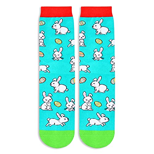 Unisex Funny Rabbit Socks, Rabbit Gifts for Women and Men, Rabbit Gifts Farm Animal Socks Easter Gifts