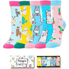 Novelty Llama Socks, Gifts for Girls 4-7 Years Old, Funny Llama Gifts for Llama Lovers, Animal Socks, Kids Llama Themed Socks, Animal Lover Gift, Silly Socks, Fun Socks