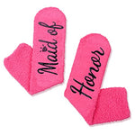 Novelty Bridesmaid Women's Dark Pink Crew Socks