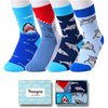 Funny Shark Socks for Boys 7-10 Years, Novelty Shark Gifts For Shark Lovers, Children's Day Gift For Your Son, Gift For Brother, Funny Shark Socks for Kids, Boys Shark Themed Socks