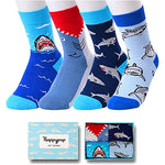 Funny Shark Socks for Boys 7-10 Years, Novelty Shark Gifts For Shark Lovers, Children's Day Gift For Your Son, Gift For Brother, Funny Shark Socks for Kids, Boys Shark Themed Socks