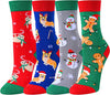 Best Secret Santa Gifts, Xmas Gifts, Santa Socks, Stocking Stuffers, Holiday Socks for 4-7 Years Old Boys Girls, Christmas Presents, Novelty Christmas Gifts for Kids, Funny Children Christmas Socks