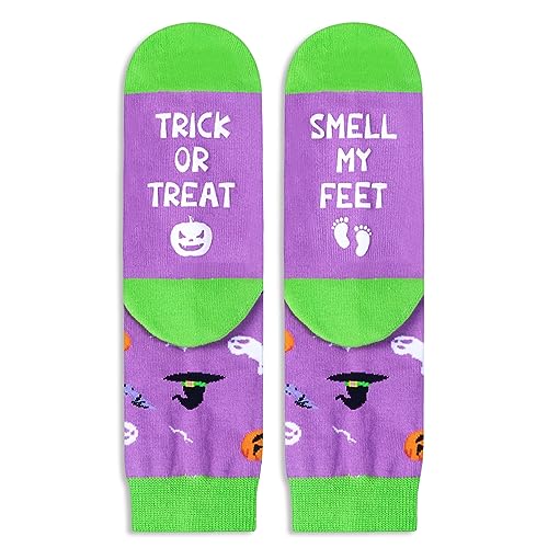 Funny Halloween Unisex Child's Purple Crew Socks