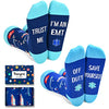 Unisex EMT Socks, Emergency Room ER Nurse Gifts, Graduation Gifts, Ambulance Drivers Gifts, EMT Driver Gifts, Funny Paramedic Gifts for Men Women, Thank You Gifts