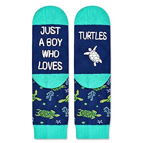 Funny Turtle Gifts for Boys, Gifts for Son, Kids Who Love Turtle, Cute Turtle Socks for Boys 7-10 Years Old