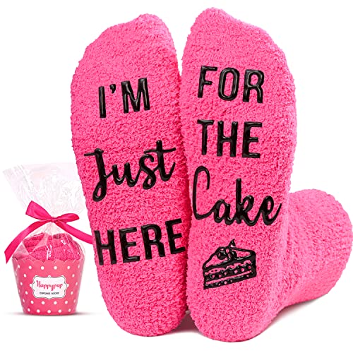 Funny Cake Socks for Women, Novelty Cake Gifts For Cake Lovers, Anniversary Gift For Her, Gift For Mom, Funny Food Socks, Womens Cake Themed Socks