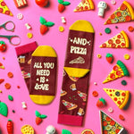 Novelty Pizza Gifts For Men Women, Pizza Socks Pizza Gifts for Pizza Lovers, Unisex Funny Silly Pizza Socks Gifts