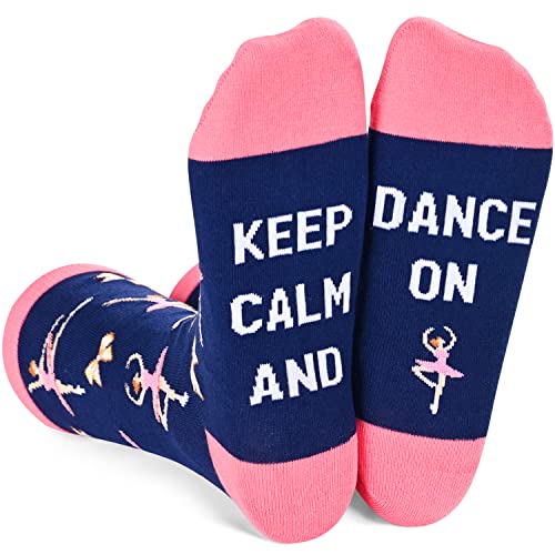 Novelty Dance Socks for Women who Love to Dance, Funny Gifts for Dancers, Dance Teacher Appreciation Gifts