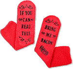 Funny Bacon Socks for Women, Novelty Bacon Gifts For Bacon Lovers, Anniversary Gift For Her, Gift For Mom, Funny Food Socks, Womens Bacon Themed Socks
