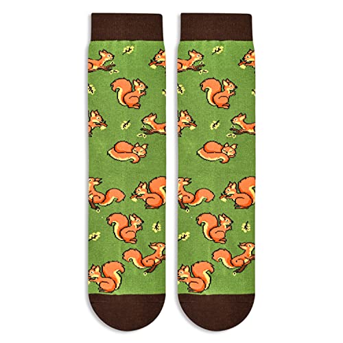 Gender-Neutral Squirrel Gifts, Unisex Squirrel Socks for Women and Men, Squirrel Gifts Animal Socks