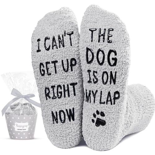 Funny Novelty Socks for Dog Lover, Dog Lovers Gifts for Him, Cute Dog Printed Casual Crew Sock Gifts for Men