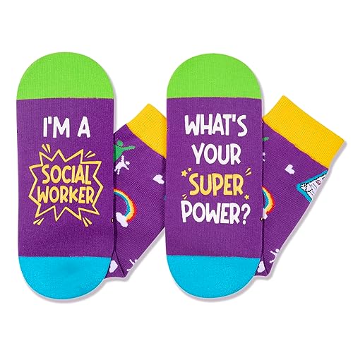 Social Worker Gifts, Unisex Volunteer Socks, Appreciation Gifts for Volunteers, School Social Worker Gifts For Office, Women Men Social Worker Socks