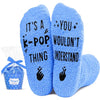 Kpop Socks, Crazy Socks Kpop Fun Print Novelty Fuzzy Socks for Women, Kpop Gifts, Music Lover Gift