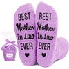 Best Mother in Law Gift, Mother in Law Presents from Daughter in Law, Women's Fuzzy Socks, Funny Birthday Gifts for Mother in Law, Mother's Day Gift