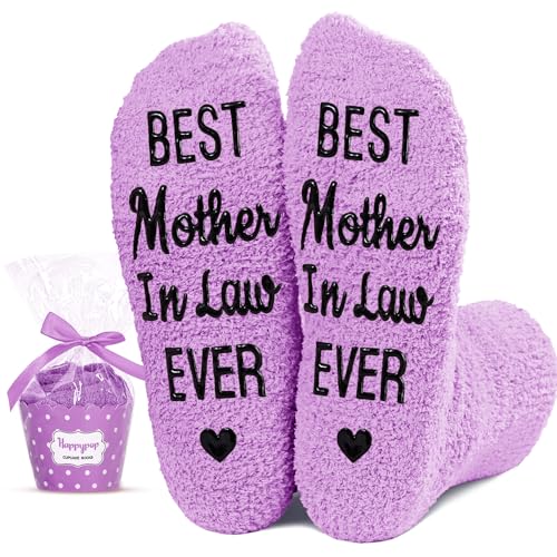 Best Mother in Law Gift, Mother in Law Presents from Daughter in Law, Women's Fuzzy Socks, Funny Birthday Gifts for Mother in Law, Mother's Day Gift