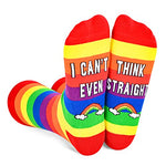 Unisex Rainbow Socks, Pride Socks for Women Men, Lgbtq Socks, Funny Colorful Striped Socks, Lesbian Gifts Gay Gifts, Lgbtq Gifts Pride Gifts