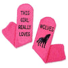 Unique Wolf Gifts for Women Silly & Fun Wolf Socks Novelty Wolf Gifts for Moms, Fuzzy Socks