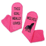 Cool Wolf Women's Hot Pink Crew Socks