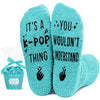 Fluffy K-pop Music Socks, Funny Crazy K-pop Socks, K-pop Gifts for K-pop Lovers, Music Gifts for Women, Gifts for Music Lovers
